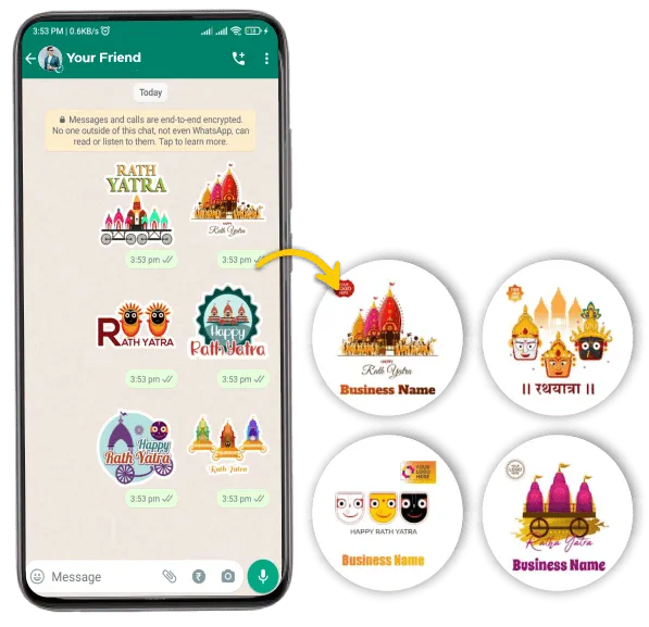 Rath Yatra whatsapp sticker poster